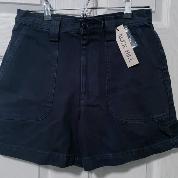 Alex Mill Phoebe Shorts in Navy Denim